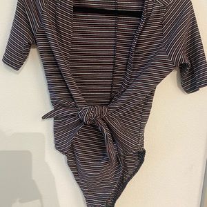 Urban Outfitters striped bodysuit